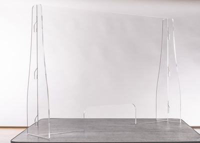 Sneeze Guard – 24” x 24” Portable Freestanding Shield with Access Hole