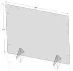 Sneeze Guard – 30” x 23” Freestanding Shield – Horizontal or Vertical