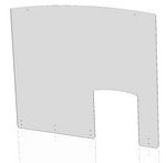 Sneeze Guard – 48” x 36” Screw-on Shield with Access Hole