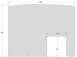 Sneeze Guard – 48” x 36” Screw-on Shield with Access Hole