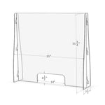 Sneeze Guard – 36” x 32” Portable Freestanding Shield with Access Hole