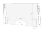 Sneeze Guard – 48” x 24” Portable Freestanding Shield with Access Hole