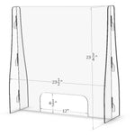 Sneeze Guard – 24” x 24” Portable Freestanding Shield with Access Hole