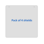 Sneeze Guard – 23” x 23” Clear Hanging Shield Durable 1/8” Acrylic (Pack of 4)