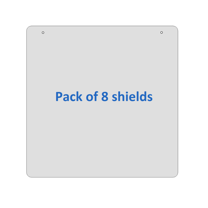 Sneeze Guard – 23” x 23” Clear Hanging Shield Durable 1/8” Acrylic (Pack of 8)