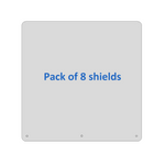 Sneeze Guard – 23” x 23” Clear Screw-on Shield Durable 1/8” Acrylic (Pack of 8)