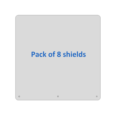 Sneeze Guard – 23” x 23” Clear Screw-on Shield Durable 1/8” Acrylic (Pack of 8)