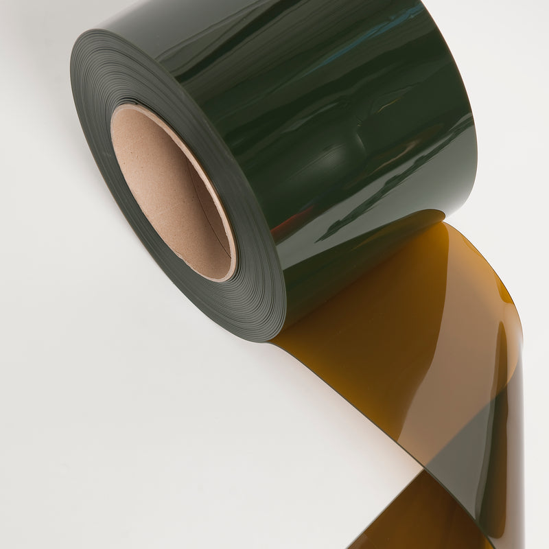 PVC Vinyl Strip Curtain Door Replacement Strips  -  9 Welding Amber Replacement Strips  -  8" Wide  x  96" Long  (8x96)  -  Welding Amber