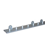 Strip Curtain Door Kit  -  120x84  -  120 in. (10 ft) width x 84 in. (7 ft) height  -  Clear Scratch Guard Ribbed 8 in. strips with 50% overlap  -  common door kit (Hardware included)