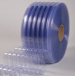 PVC Vinyl Strip Curtain Door Replacement Strip  -  1 Clear Scratch Guard Ribbed Replacement Strip  -  8" Wide  x  120" Long  (8x120)  -  Clear Scratch Guard Ribbed