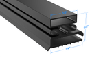 1702008-R by Strivide®, Magnetic Gasket 21 1/4 x 9 1/2 Compatible with Delfield 1702008-R