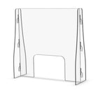 Sneeze Guard – 24” x 24” Portable Freestanding Shield with Enlarged Transaction Window